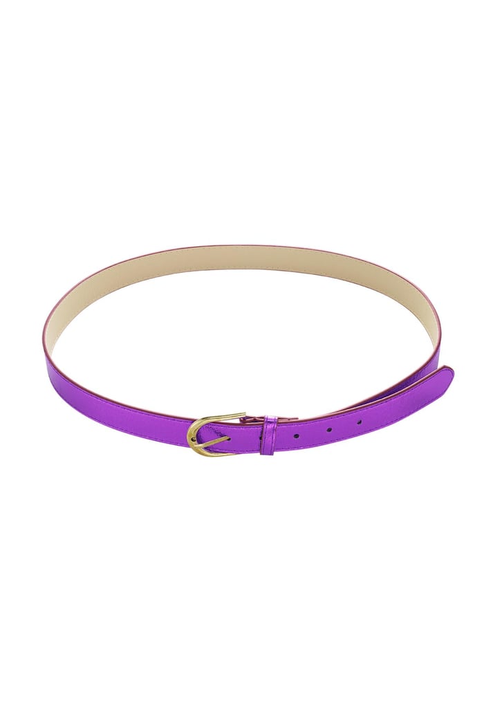 Belt metallic Lavender PU 100 